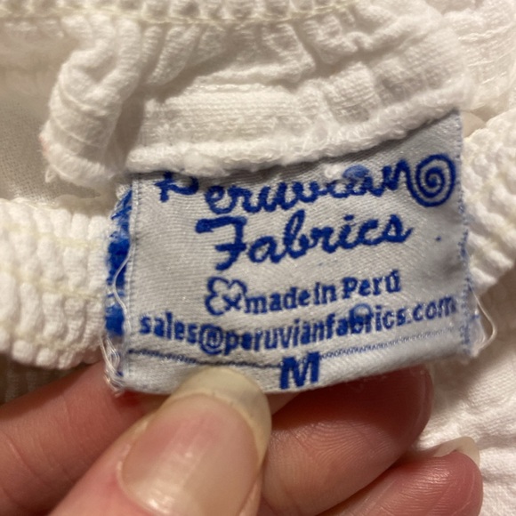 Peruvian Fabrics Crochet Detailed White Beach Skort - Picture 13 of 14